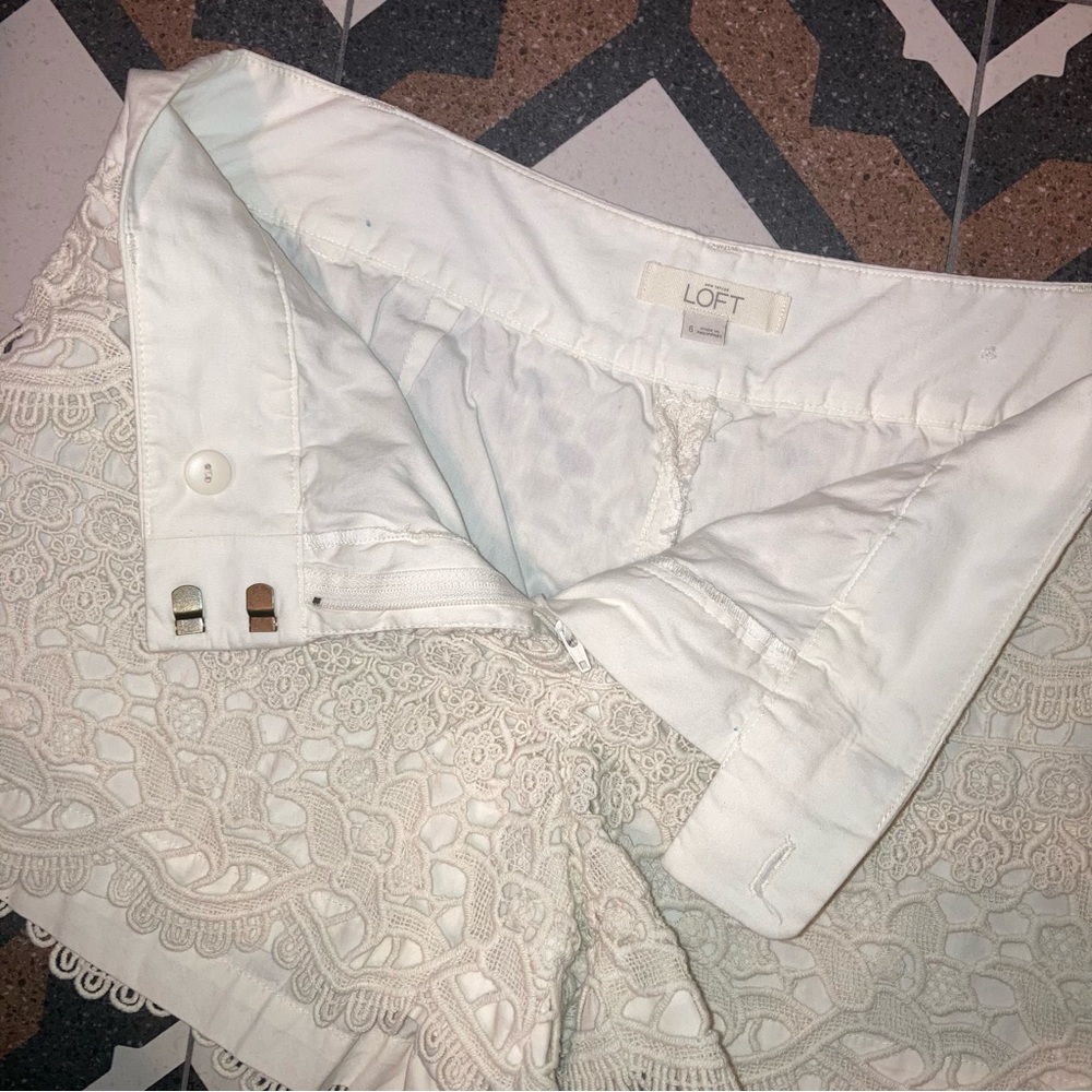 2/$15!! The Loft crochet lace shorts - Picture 5 of 11